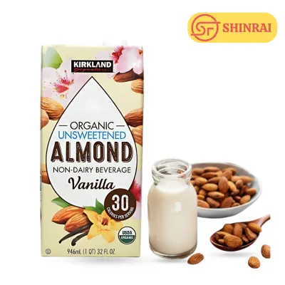Sữa hạnh nhân vani không đường hữu cơ Kirkland( hộp 946 ml)- Lựa chọn lý tưởng cho sức khoẻ và sắc đẹp